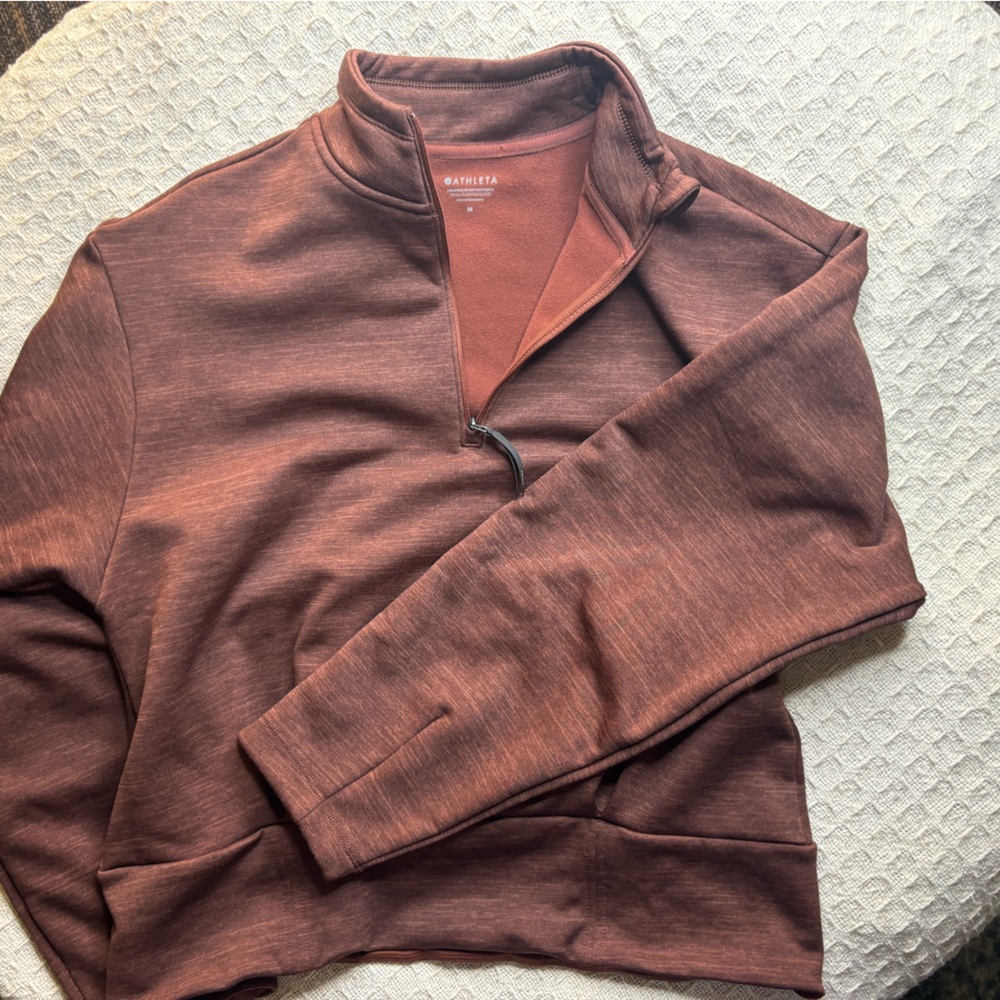 Athleta Maroon 1/4 Zip Pullover